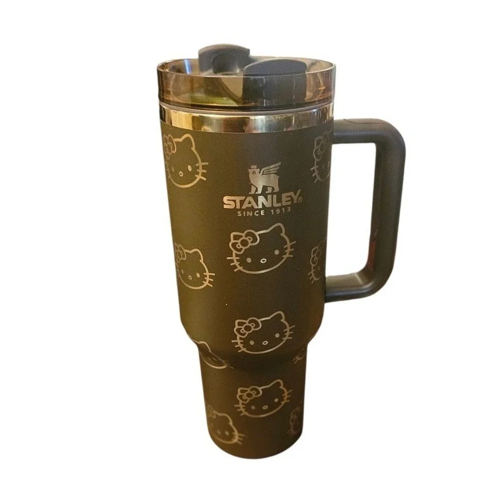 Stanley Hello Kitty Travel Tumbler Mug 40oz Stainless Steel Handle Lid - Picture 3 of 3
